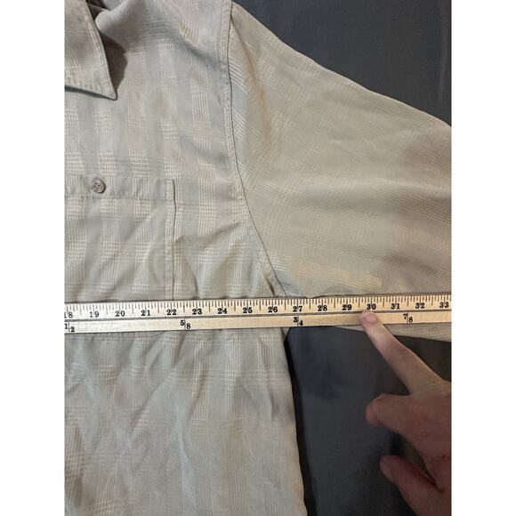 Knightsbridge men’s button-down shirt 3x Tan Texture Long Sleeve Casual - Picture 6 of 7